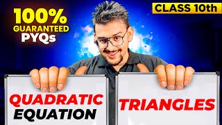 🔴Triangles+Quadratic Equation|Class 10 || Pranav Sir🔥