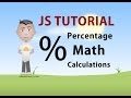 Percent Math Calculations Programming JavaScript Tutorial