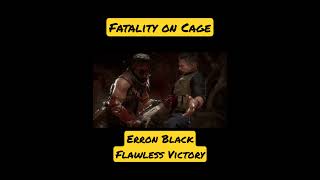 Erron Black Fatality on Cage and Flawless Victory Mortal Kombat 11 #Shorts
