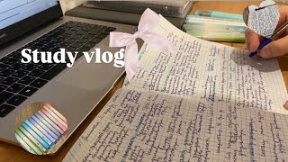 Study Vlog📓ұбт дайындық/13вс көру🤓30бет конспект🤯курсым бітті?🥲📑