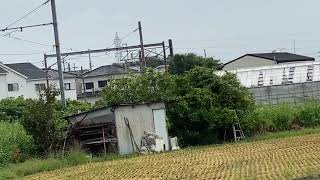 ゆっくりと布施屋駅に到着する和歌山線227系1000番台