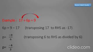 #svmvp Grade 8 |Linear equation in one Variable | Balancing and Transposing  method