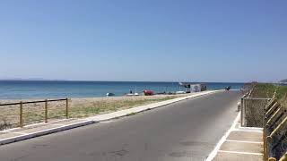 Samos Airport from Kouros beach