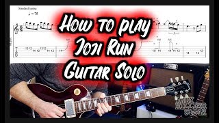 How to play Joji Run Guitar Solo Lesson Tutorial with TAB