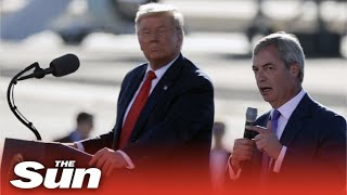 Trump brings Nigel Farage on stage at Arizona rally