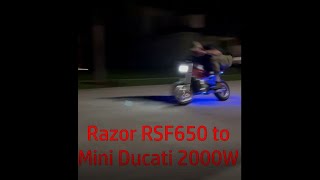 40 MPH ரேஸர் RSF650 முதல் மினி டுகாட்டி 2000W வரை