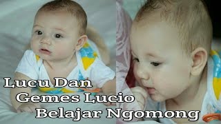 Lucio otthild sudah bisa belajar ngomong dan lucu bicaranya sama daddy || gemes