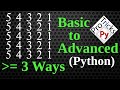 Python Pattern Program - Printing Numbers in Python | Number Pattern | Python Number Pattern 4