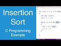 Insertion Sort | C Programming Example