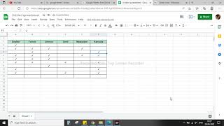 Inserting tick mark in Google Sheet