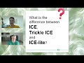 What is the difference between ICE, Trickle ICE and ICE lite?