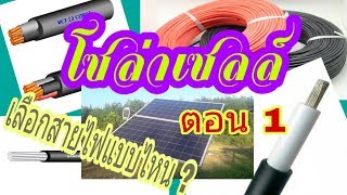 โซล่าเซลล์ ตอน 1 การเลือกสายไฟโซล่าเซลล์ ( PV1 - F )