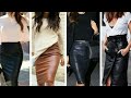 Fabulous and demanding Leather Latex pencil skirts office Wear ideas