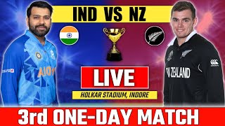 live india vs newzealand 3rd odi match score and commentary | today match ind vs nz #indvsnz
