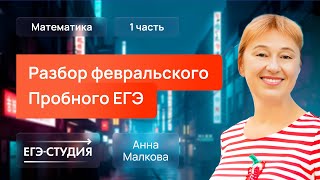 Разбор пробного ЕГЭ 2025 по математике - Февраль | Скачивай вариант в описании - 1 часть.