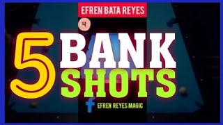 5 AWESOME BANK SHOTS  That Mesmerized Everyone! | Only By  Efren Bata Reyes | Get Good Gerry #Shorts