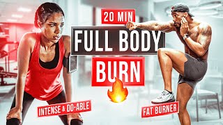 20 min Fat Burning Workout for COMPLETE BEGINNERS! (INTENSE But Do-able)