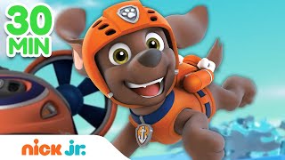 PAW Patrol Zuma Water Rescues! w/ Marshall, Skye & Rubble | 30 Minute Compilation | Nick Jr.