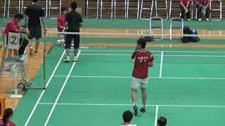 2016年IH バドミントン 男子 シングルス 2回戦 寺田真也（作新学院）vs 及川きらり（札幌龍谷学園）