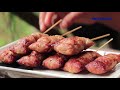 ណែមសាច់ជ្រូកអាំងងាយៗ pork sausage recipe samphos cooking food