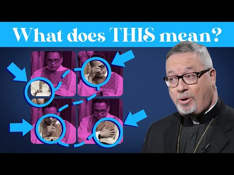 What's with that hand gesture people make before the Gospel? What's with that hand gesture people make before the Gospel?