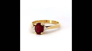 1.00ct Ruby \u0026 Diamond Ring