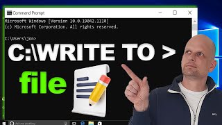 HOW TO WRITE TO FILE USING COMMAND PROMPT (CMD COMMAND LINE WINDOWS TUTORIAL)