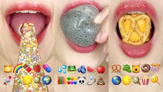 asmr 3HOUR EMOJI FOOD CHALLENGE MUKBANG SATISFYING \u0026 RELAXING 3시간 이모지 모음집 eating sounds