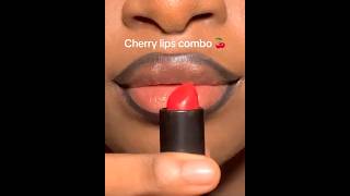 Cherry Lip Combo with Red Lipstick. Lipstick ideas to try💞#lipstick #redlipstick