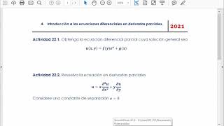 Ecuaciones Diferenciales - Clase 26 (Ecuaciones en Derivadas Parciales, condiciones iniciales)