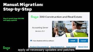 Sage 300 CRE - Server Migration - Manual Migration Process