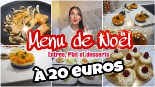 MENU DES FÊTES À 20 EUROS // RECETTES FACILES POUR PETIT BUDGET // ENTRÉE, PLAT ET DESSERTS !!!