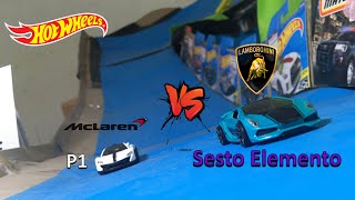 Hot Wheels Racing   Lamborghini Sesto Elemento vs McLaren P1