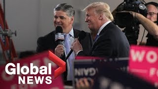 Sean Hannity joins Trump on stage at Missouri MAGA rally, calls media 'Fake News'