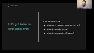 Public Webinar: How to Build Your AI Agent