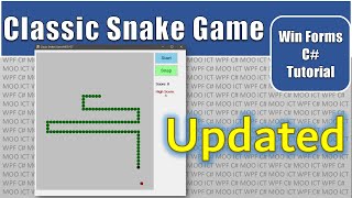 C# Tutorial - Create a Classic Snakes Game in Visual Studio with Windows Forms [UPDATED]