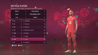 FIFA 23 PS5 - SERBIA FACES and RATINGS - WORLD CUP QATAR UPDATE - 4K60FPS GAMEPLAY