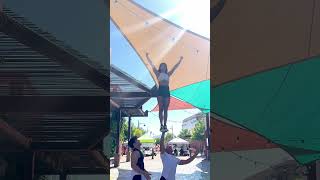 Quick stunt at the farmers market #Shorts #Cheer #Stunt