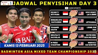 Jadwal BAMTC 2025 Babak Penyisihan Hari Ketiga : Indonesia Lawan Malaysia #bamtc2025 #badminton