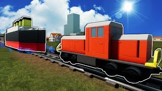 CITY TRAIN CRASHES INTO THE TITANIC! - Brick Rigs Multiplayer Gameplay - Lego Toy Train Crashes