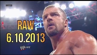 WWE RAW: 6.10.2013 - Triple H vs Curtis Axel, Vince McMahon Interrupts \u0026 Cancels Matches