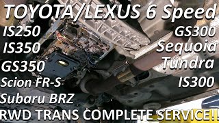 Toyota Lexus 6 Speed RWD automatic transmission fluid and filter change!!!