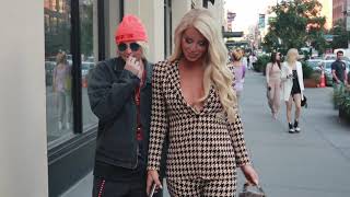 Gigi Gorgeous and Nats Getty kiss while posing for photogs in NYC