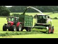 silaging with two choppers two rakes and loads of tractors.