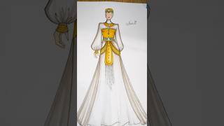 “Islamic Dress Fashion Sketch: Элегантность в каждой линии”