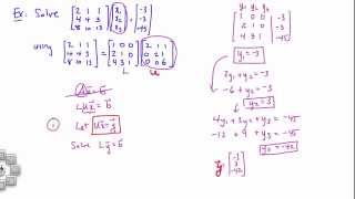 Solving using LU