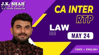 CA Inter | RTP May 24 | LAW | Hindi + English