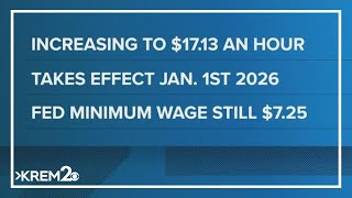 Washington minimum wage increasing in 2026