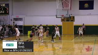 Boys HS Basketball |  Rice vs BFA | 01/28/2022