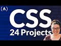 24 CSS Projects: Loading Animations, Progress Bars, Flashcards & More!